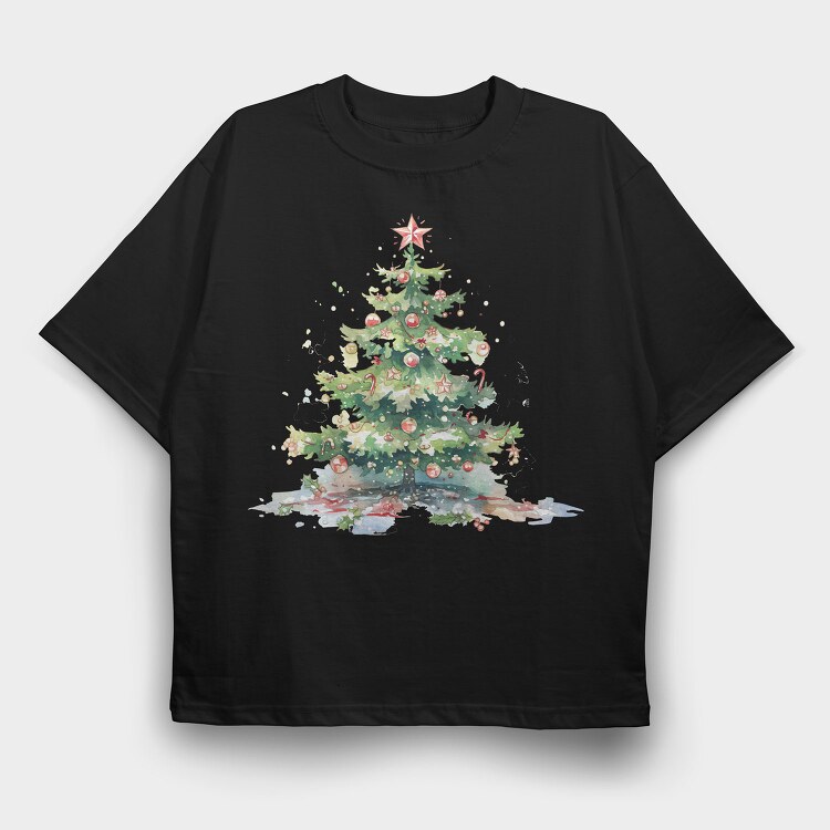 Christmas Tree Ornaments, Tricou Oversize Barbati (Unisex)