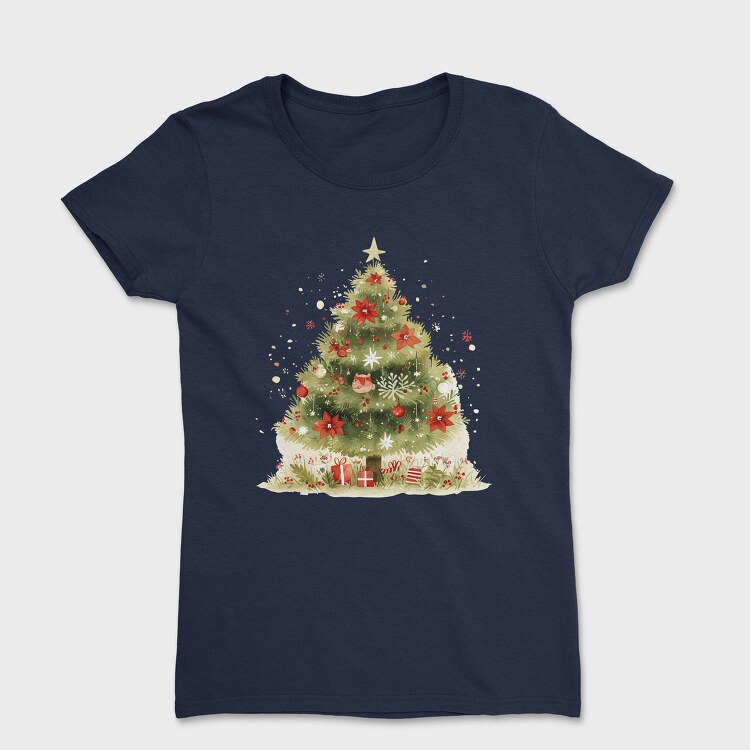 Christmas Tree Red, Tricou Femei