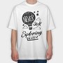 Hot Air Balloon Exploring, Tricou Oversize Barbati (Unisex)