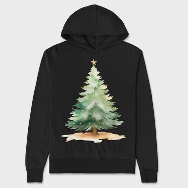 Christmas Tree Snowfall, Hanorac Oversize Barbati (Unisex)