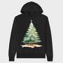 Christmas Tree Snowfall, Hanorac Oversize Barbati (Unisex)