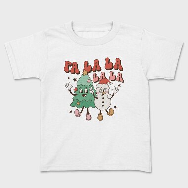Christmas Tree Snowman Fa La La, Tricou Copii
