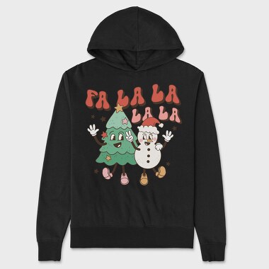 Christmas Tree Snowman Fa La La, Hanorac Oversize Barbati (Unisex)