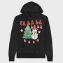 Christmas Tree Snowman Fa La La, Hanorac Oversize Barbati (Unisex)