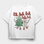 Christmas Tree Snowman Fa La La, Tricou Oversize Barbati (Unisex)