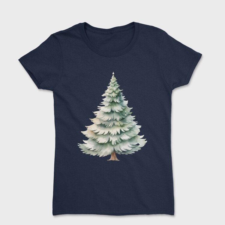 Christmas Tree Snowy, Tricou Femei