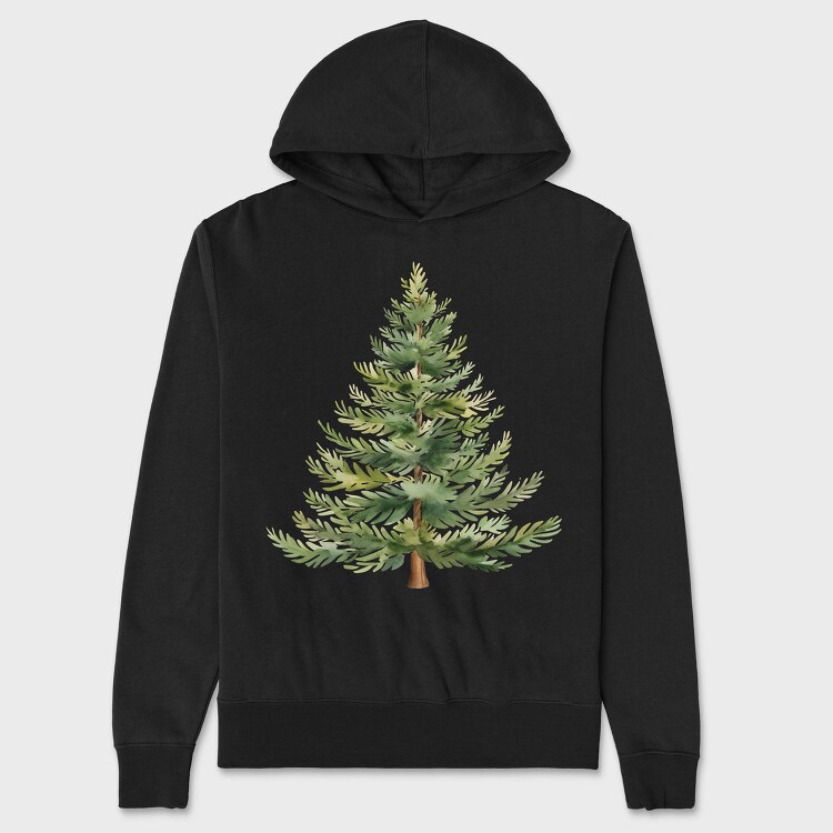 Christmas Tree Woodland, Hanorac Oversize Barbati (Unisex)