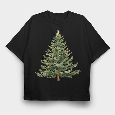 Christmas Tree Woodland, Tricou Oversize Barbati (Unisex)