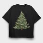 Christmas Tree Woodland, Tricou Oversize Barbati (Unisex)
