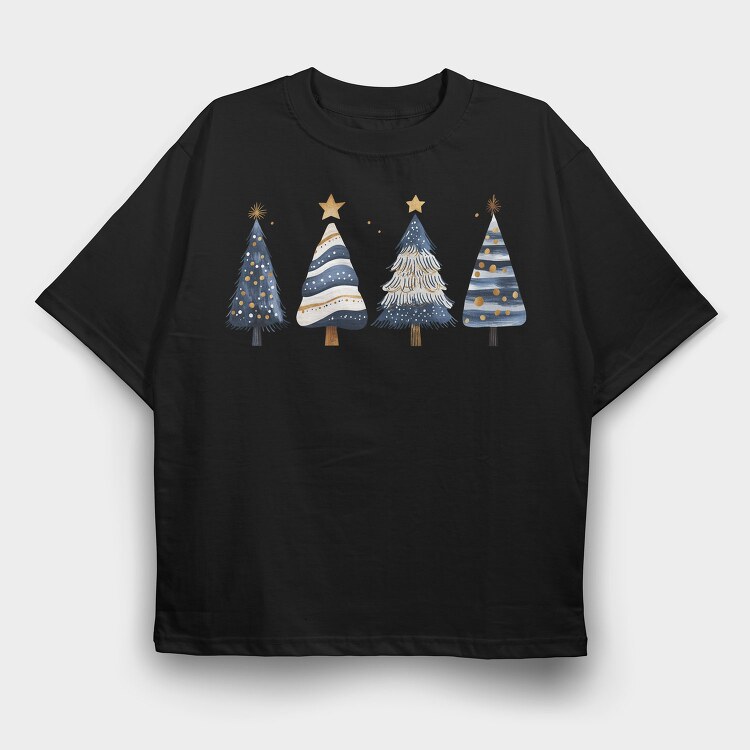Christmas Trees Serenity, Tricou Oversize Barbati (Unisex)