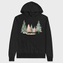 Christmas Trees Snowy, Hanorac Oversize Barbati (Unisex)