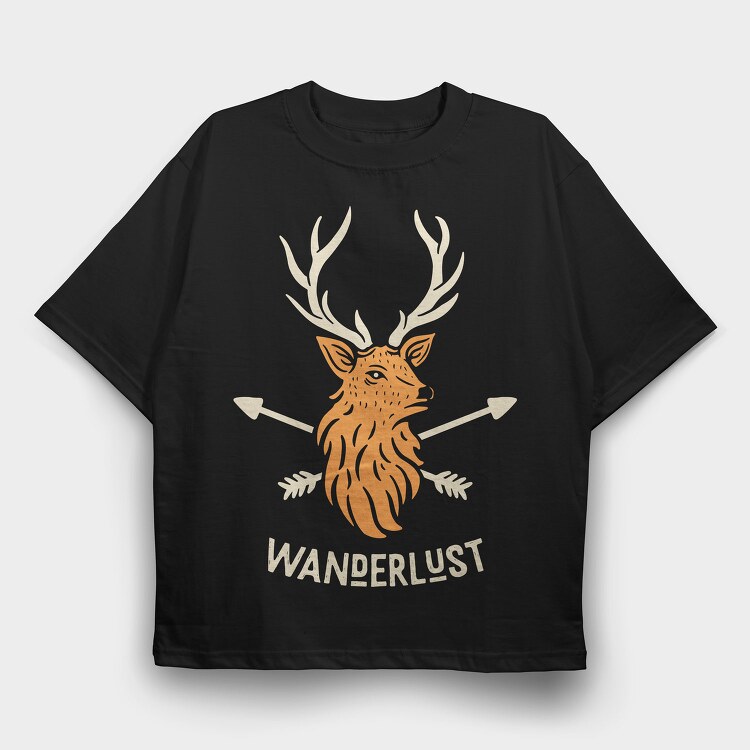 Deer Arrow Adventure, Tricou Oversize Barbati (Unisex)