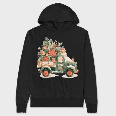 Christmas Truck Gingerbread, Hanorac Oversize Barbati (Unisex)
