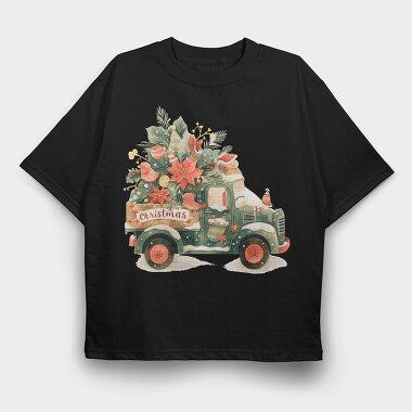 Christmas Truck Gingerbread, Tricou Oversize Barbati (Unisex)