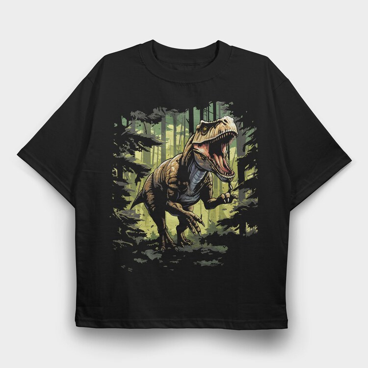 Trex Running Realistic, Tricou Oversize Barbati (Unisex)