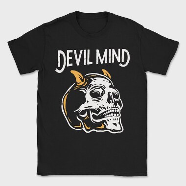 Devil Mind Cat, Tricou Barbati (Unisex)