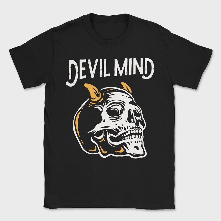 Devil Mind Cat, Tricou Barbati (Unisex)