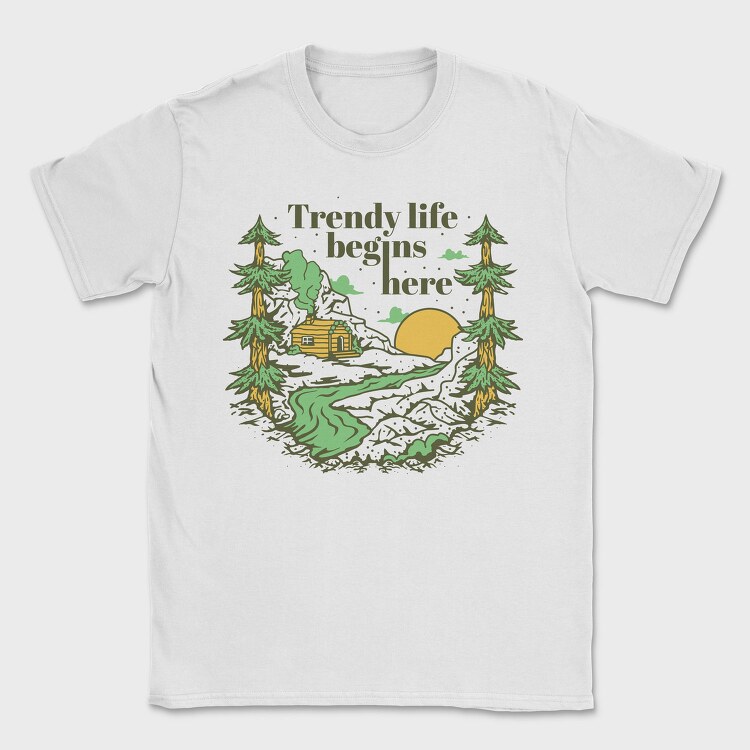 Trendy Life Forest, Tricou Barbati (Unisex)