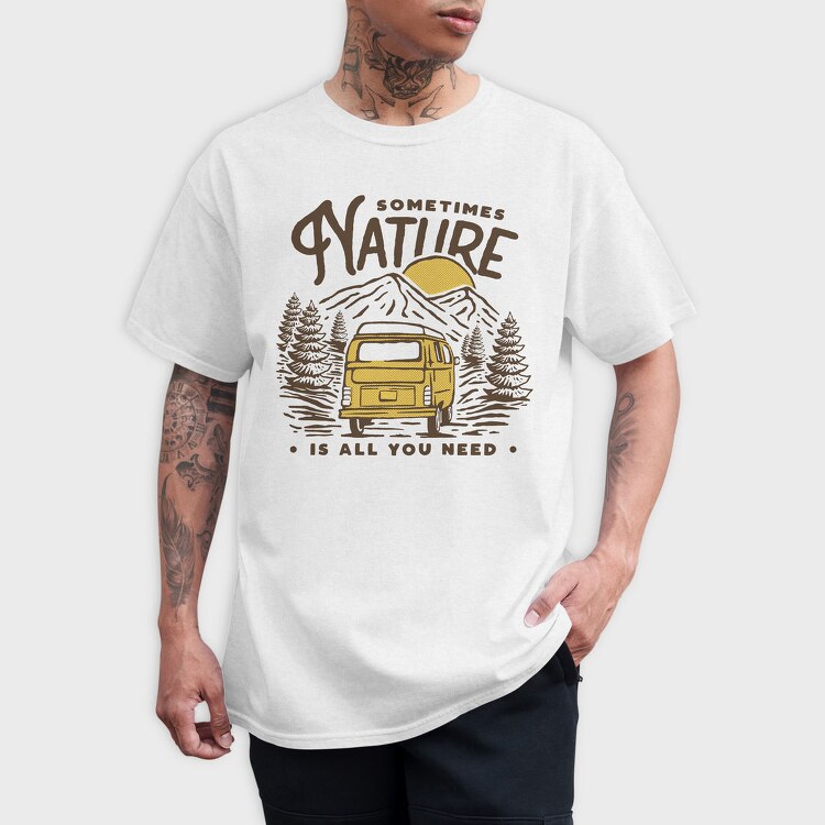 Sometimes Nature Van Life, Tricou Barbati (Unisex)