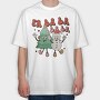 Christmas Tree Snowman Fa La La, Tricou Oversize Barbati (Unisex)