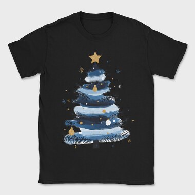 Christmas Tree Blue Gold, Tricou Barbati (Unisex)