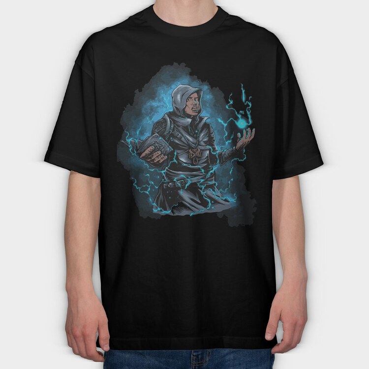 Electric Storm, Tricou Oversize Barbati (Unisex)