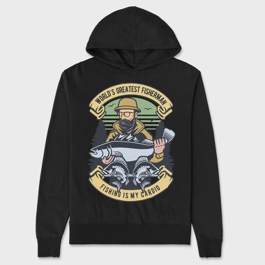 Fishing Cardio Fisherman, Hanorac Oversize Barbati (Unisex)
