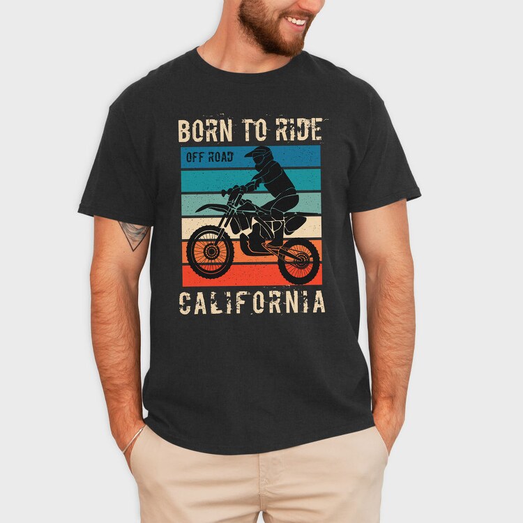 Born To Ride Off Road, Tricou Barbati (Unisex)