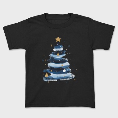 Christmas Tree Blue Gold, Tricou Copii