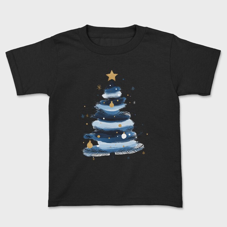 Christmas Tree Blue Gold, Tricou Copii