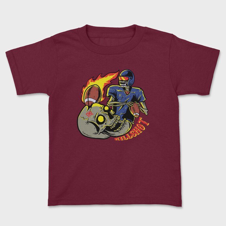 Football Fire Skull, Tricou Copii