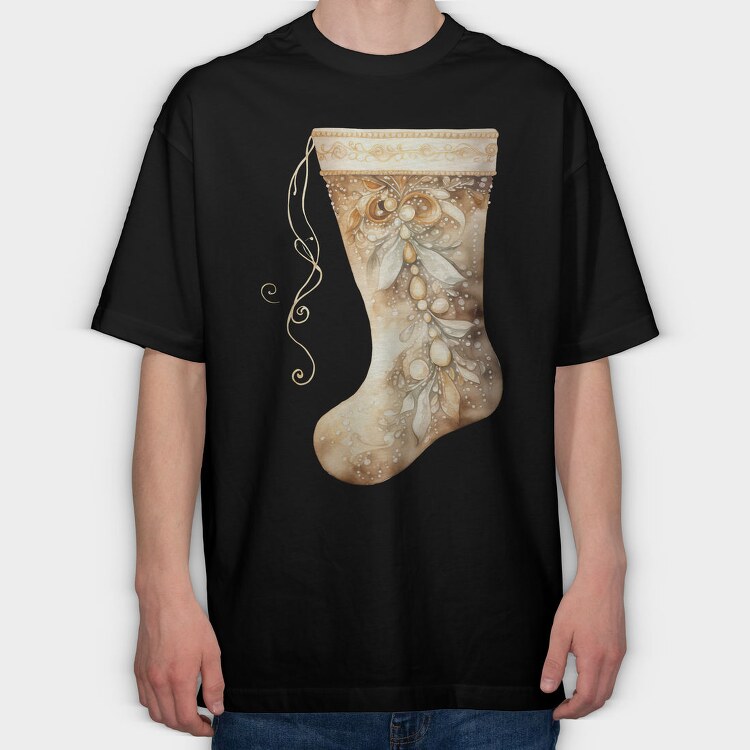 Christmas Stocking Silk, Tricou Oversize Barbati (Unisex)