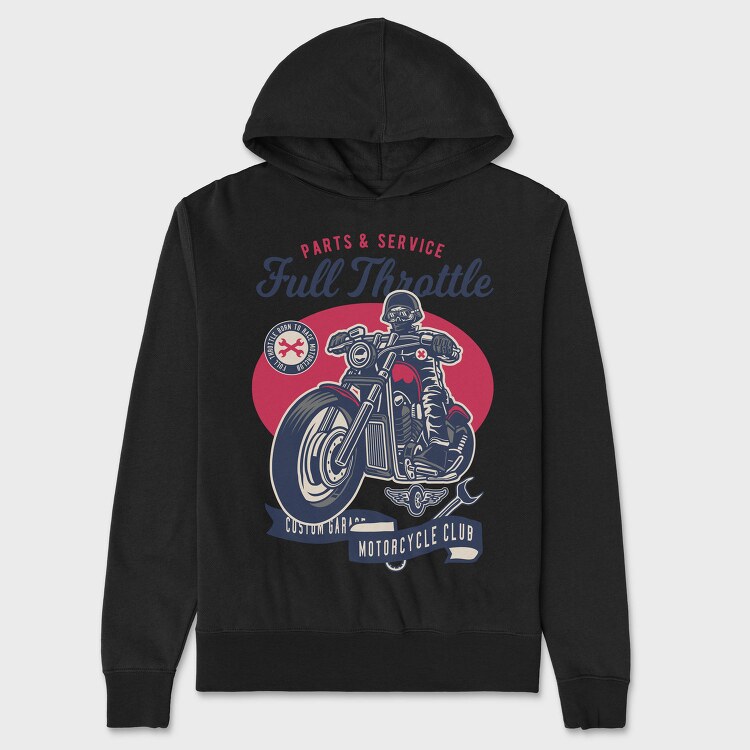 Full Throttle Garage, Hanorac Oversize Barbati (Unisex)