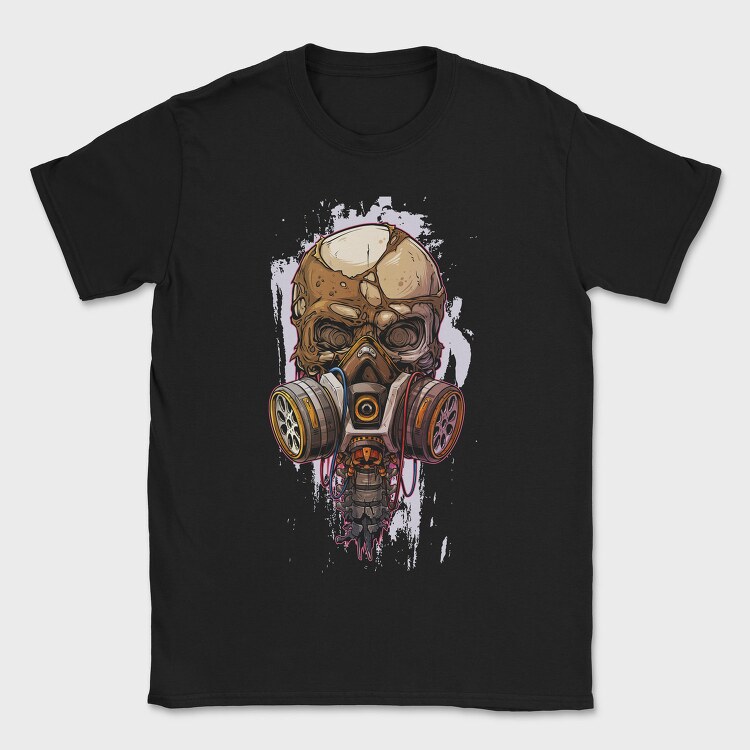 Gas Mask Skull, Tricou Barbati (Unisex)