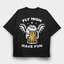 Golden Stars And H, Tricou Oversize Barbati (Unisex)