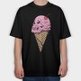 Icecream Skull Cherry, Tricou Oversize Barbati (Unisex)