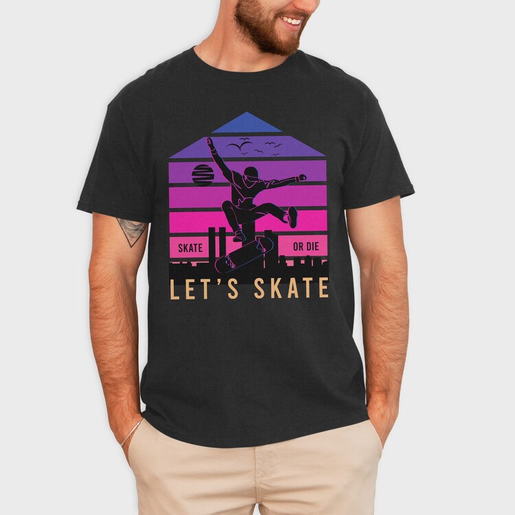 Skate Or Die, Tricou Barbati (Unisex)