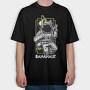 Space Banana Peace, Tricou Oversize Barbati (Unisex)