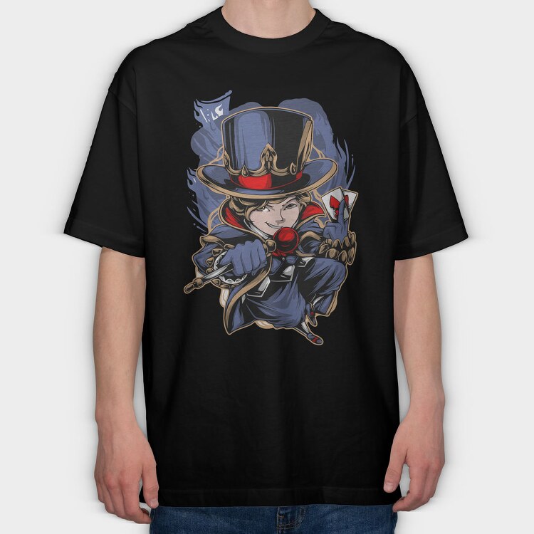 Top Hat Joker, Tricou Oversize Barbati (Unisex)