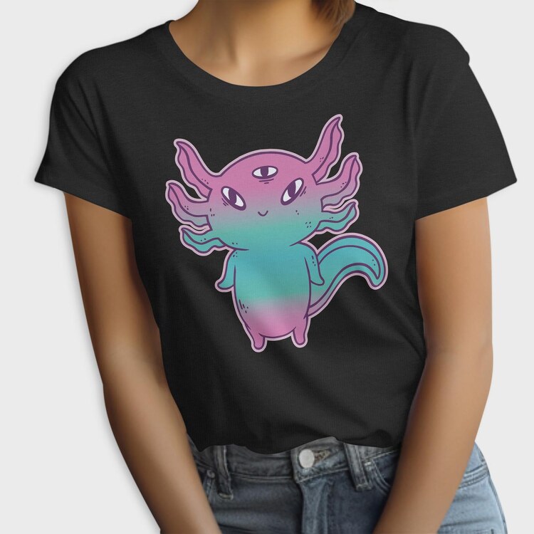 Cute Axolotl Pastel Goth, Tricou Femei