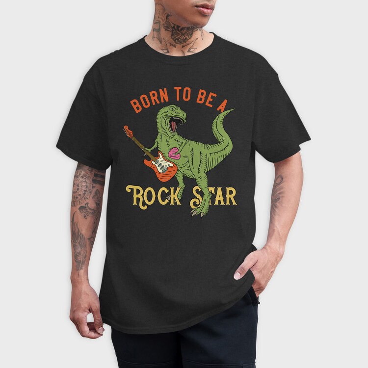 Born To Rock Star, Tricou Barbati (Unisex)