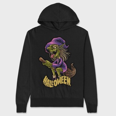 Halloween Witch Broom, Hanorac Oversize Barbati (Unisex)