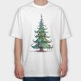 Christmas Tree Candy, Tricou Oversize Barbati (Unisex)