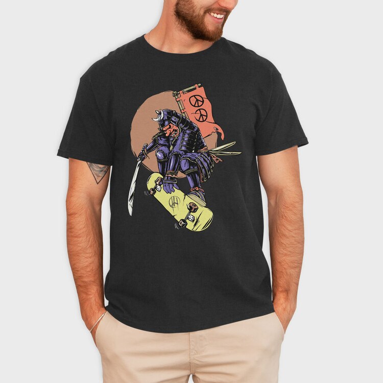 Skate Samurai, Tricou Barbati (Unisex)