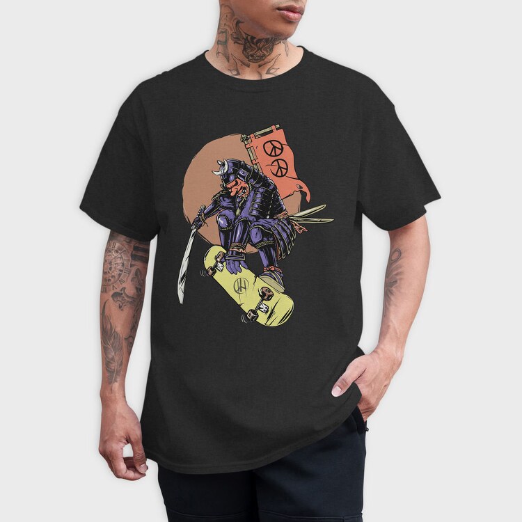 Skate Samurai, Tricou Barbati (Unisex)