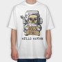 Dog Astronaut Hello, Tricou Oversize Barbati (Unisex)