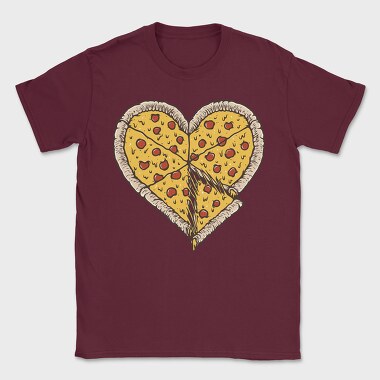 Heart Pizza Slice, Tricou Barbati (Unisex)