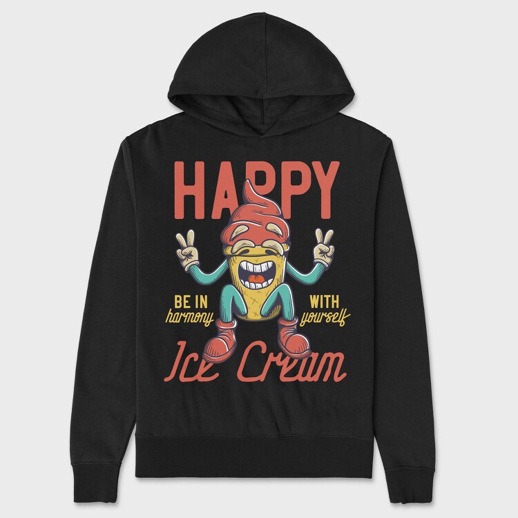 Ice Cream Peace, Hanorac Oversize Barbati (Unisex)