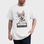 Dog Mugshot Warning, Tricou Barbati (Unisex)