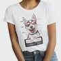 Dog Mugshot Warning, Tricou Femei